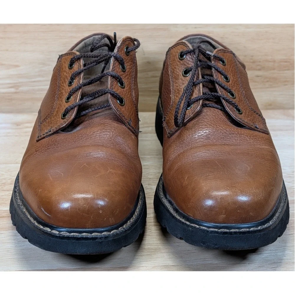 Dockers Mens 90-3902 Brown Leather‎ Stain Defender Oxford Shoes Size 9M